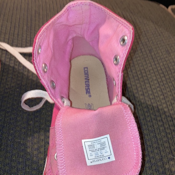 Converse Pink High Top Sneakers - Picture 9 of 11
